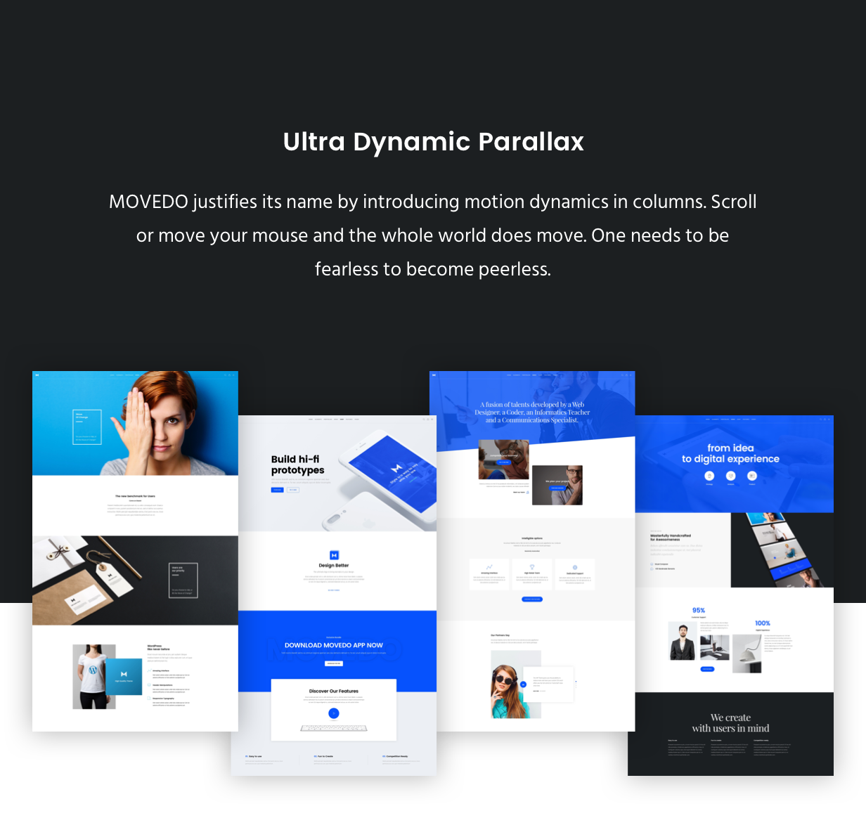 Movedo Premium Multipurpose WordPress theme, advanced Parallax options by Greatives